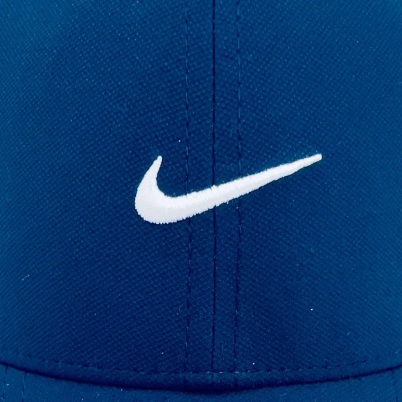 NIKE HAT/CAP UNISEX, NAVY BLUE COLOR, UNISEX, ADJ STRAP, WHITE LOGO EMBROIDERED - Picture 6 of 13
